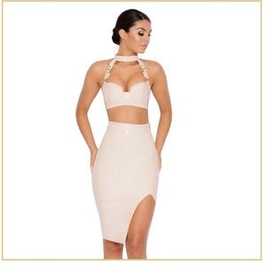 TWO PIECE CHAIN IN THE NECK VINYL CHOKER